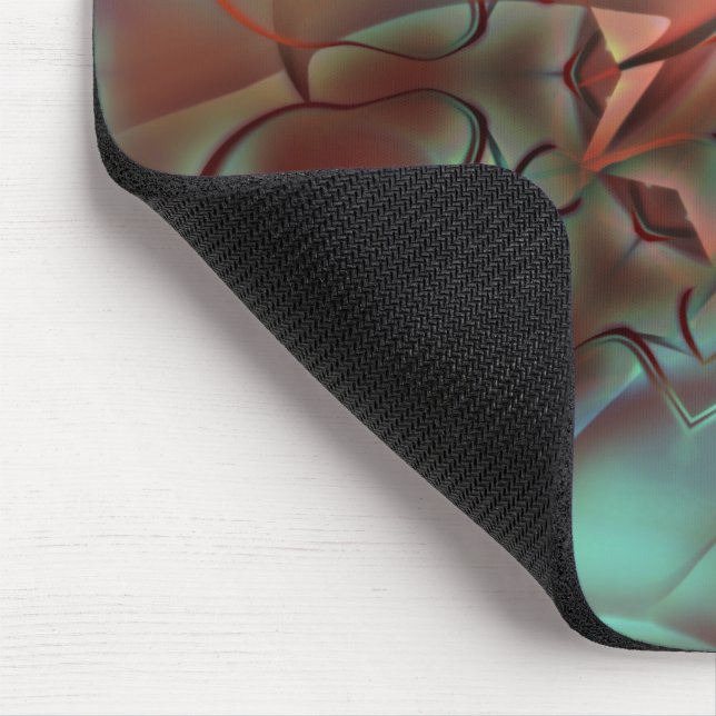 Abstrakte Designs im mattierten Glasstil über brau Mousepad (Ecke)
