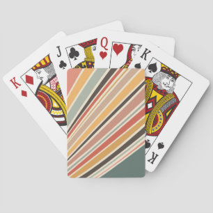 Abstrakte diagonale Retrostreifen Spielkarten