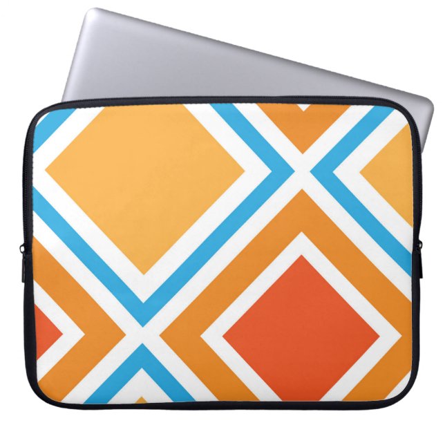 Abstrakte diamantengeometrische laptopschutzhülle (Vorderseite)