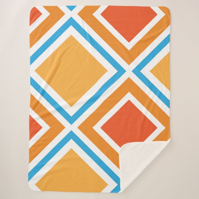 Abstrakte diamantengeometrische sherpadecke (Vorderseite)