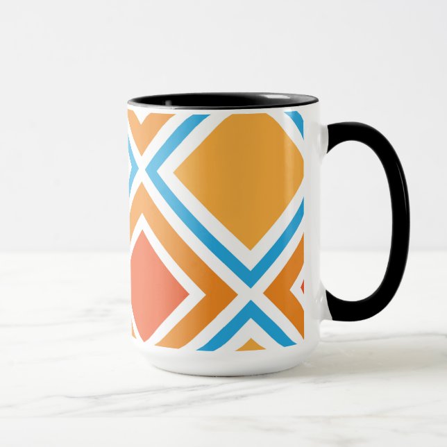 Abstrakte diamantengeometrische tasse (Rechts)
