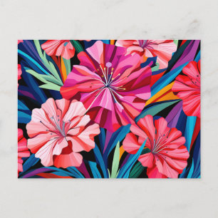 Abstrakte Dianthus Geometrische Blume Postkarte