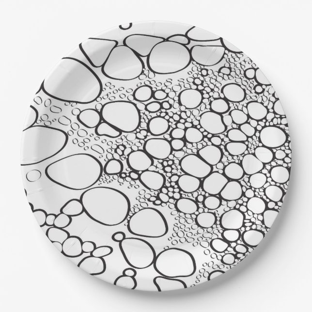 Abstrakte Digitalarbeit 10 Pappteller (Vorderseite)