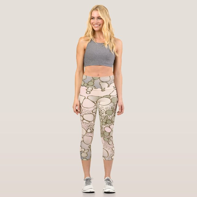 Abstrakte Digitalarbeit 5 Capri Leggings (Vorderseite)