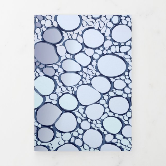 Abstrakte Digitalarbeit 6 Dreifach Gefaltete Urlaubskarte (Cover)