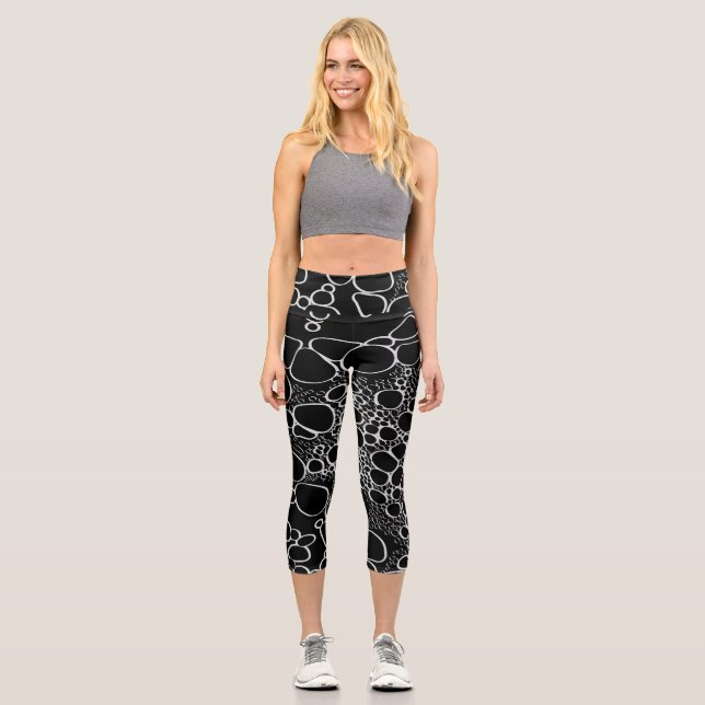 Abstrakte Digitalarbeit 7 Capri Leggings (Vorderseite)