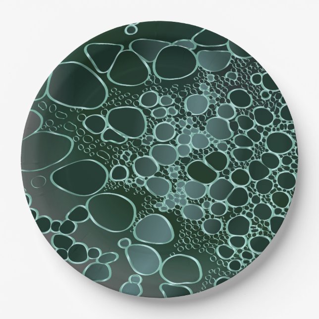 Abstrakte Digitalarbeit 9 Pappteller (Vorderseite)