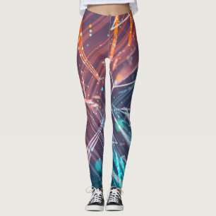 Abstrakte digitale Elektronik Moderne Kunst Leggings