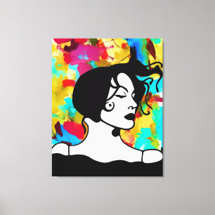 Abstrakte digitale Kunst Vibrany Lady of Colors Leinwanddruck