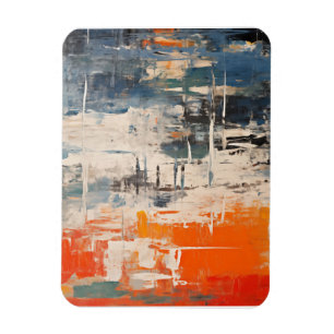 Abstrakte digitale Malerei Chromatic Crossroads Magnet