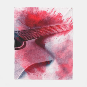 Abstrakte digitale Malerei von Gitarrenkunst, abst Fleecedecke