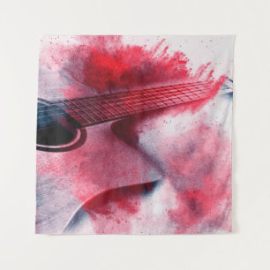 Abstrakte digitale Malerei von Gitarrenkunst, abst Wandteppich