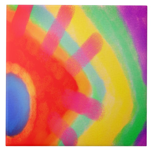 Abstrakte digitale Malerei vor Ort Fliese (Vorderseite)