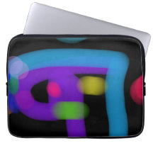 Abstrakte Digitale Schaltung in Kobalt und Violett