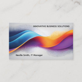 Abstrakte digitale Wellenpartikel High Tech Visitenkarte