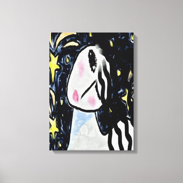 Abstrakte Digitalmalerei in der Starry Night Leinwanddruck (Vorderseite)