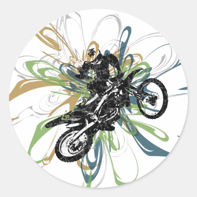 Abstrakte Dirt Bike Stickers (Vorderseite)