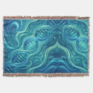 Abstrakte DNA-Helix Ozeanblau Moderne Decken