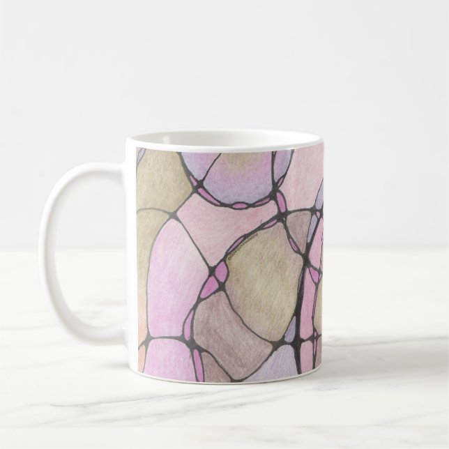 Abstrakte doodle art Tasse. Kaffeetasse (Links)