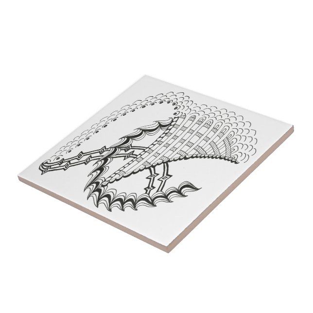 Abstrakte Doodle des Windrads Fliese (Seite)