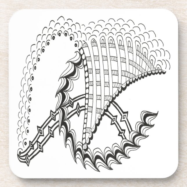 Abstrakte Doodle des Windrads Untersetzer (Vorderseite)
