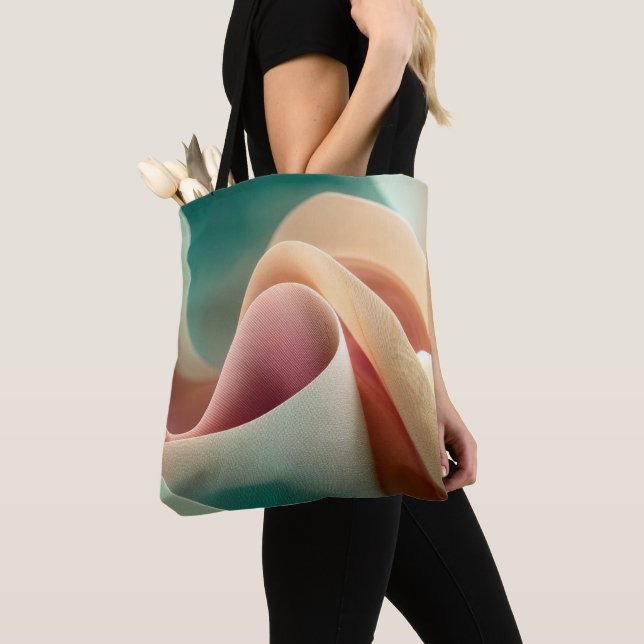 Abstrakte Draperie mit pastellfarbenem Farbverlauf (Von Nahem)