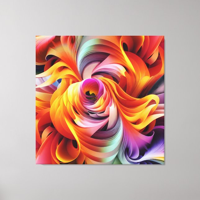 Abstrakte Drehformen Leinwanddruck (Vorderseite)