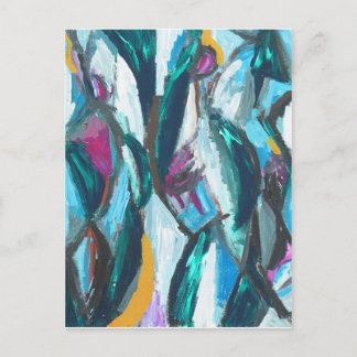 Abstrakte drei Graces (abstrakter Expressionismus) Postkarte