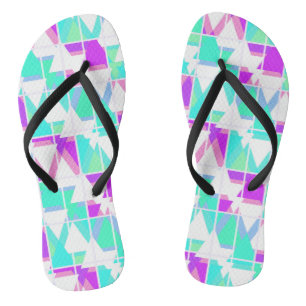 Abstrakte Dreiecke geometrisch modernes Muster Flip Flops