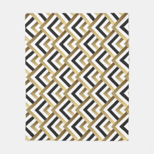 Abstrakte Dreiecke: Gold Black Seamless Fleecedecke
