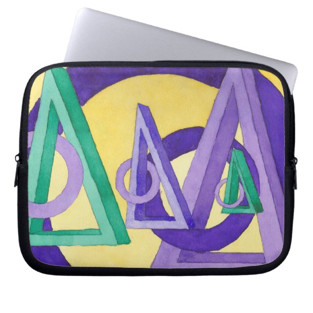 Abstrakte Dreiecke Laptopschutzhülle (Vorderseite)
