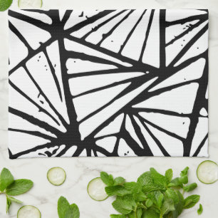 Abstrakte Dreiecke Lino Print Kitchen Handtücher