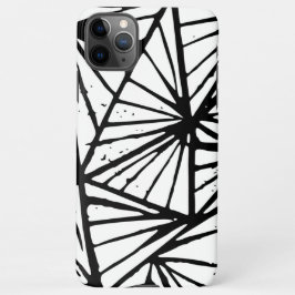 Abstrakte Dreiecke Lino Print Phone Case iPhone 11Pro Max Hülle