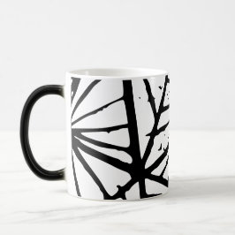 Abstrakte Dreiecke Lino Print Tasse