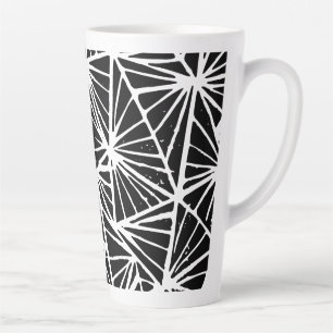 Abstrakte Dreiecke Linoschnitt Milchtasse