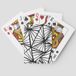 Abstrakte Dreiecke Linoschnitt Spielkarten
