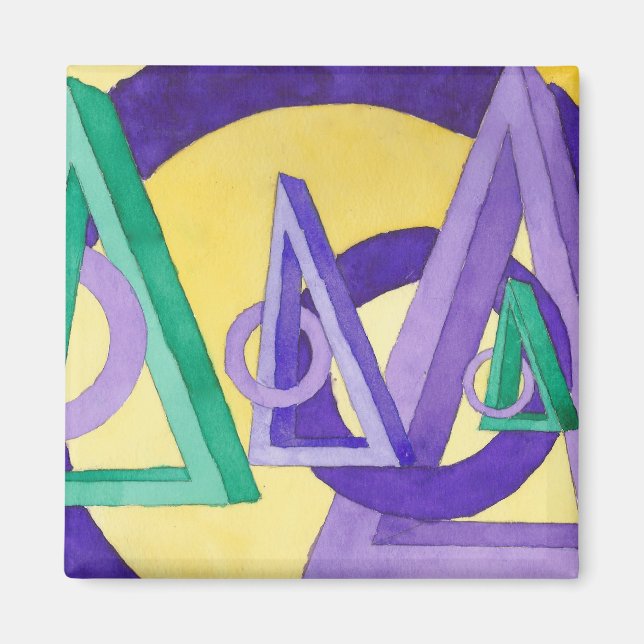 Abstrakte Dreiecke Magnet (Vorne)