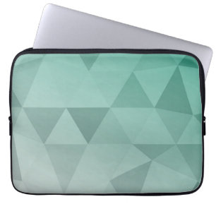 Abstrakte Dreiecke Nahtloses Muster - Grün Laptopschutzhülle