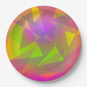 Abstrakte Dreiecke Pappteller