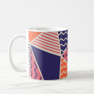 Abstrakte Dreiecke: Vintage-Geometrischer Hintergr Kaffeetasse