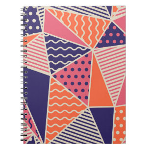 Abstrakte Dreiecke: Vintager geometrischer Hinterg Notizblock