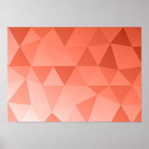 Abstrakte Dreiecks-Kunst - Rottöne Poster