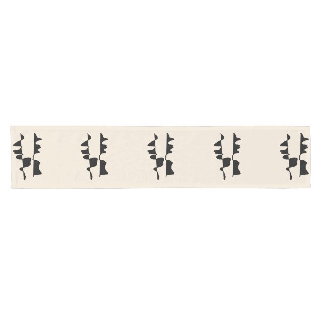 Abstrakte Dual-Face-Eleganz Kurzer Tischläufer (Horizontal)