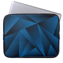 Abstrakte dunkelblaue Polygonformen Textur Laptopschutzhülle