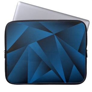 Abstrakte dunkelblaue Polygonformen Textur Laptopschutzhülle