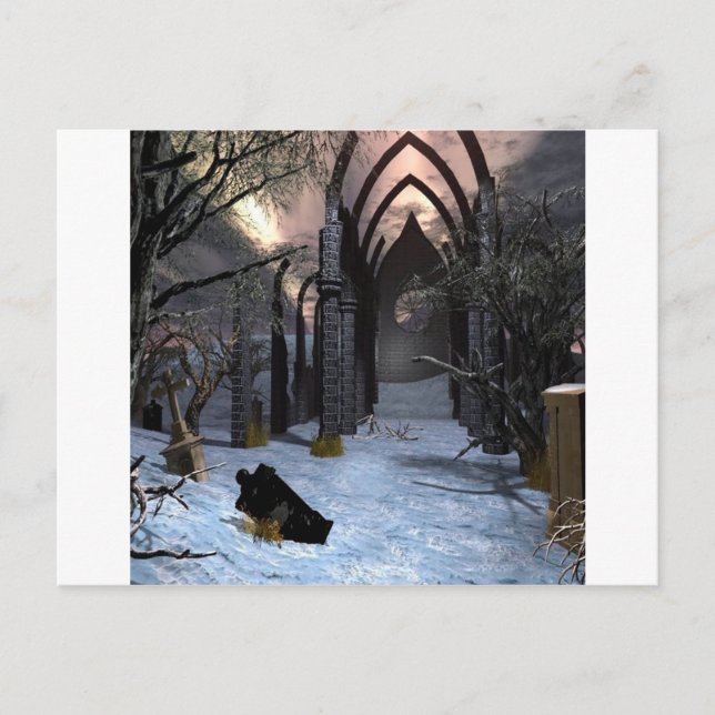 Abstrakte Dunkle Künste in der Stadt Postkarte (Vorderseite)