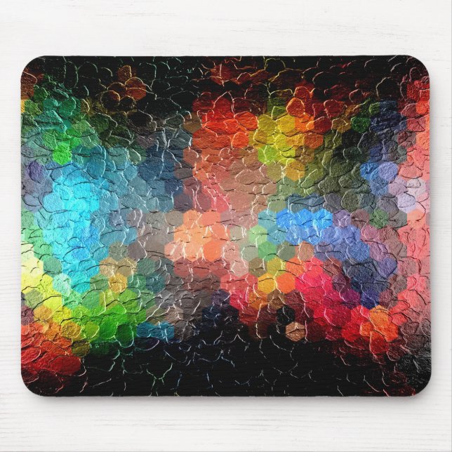 Abstrakte dynamische Farben der Malerei-| Mousepad (Vorne)