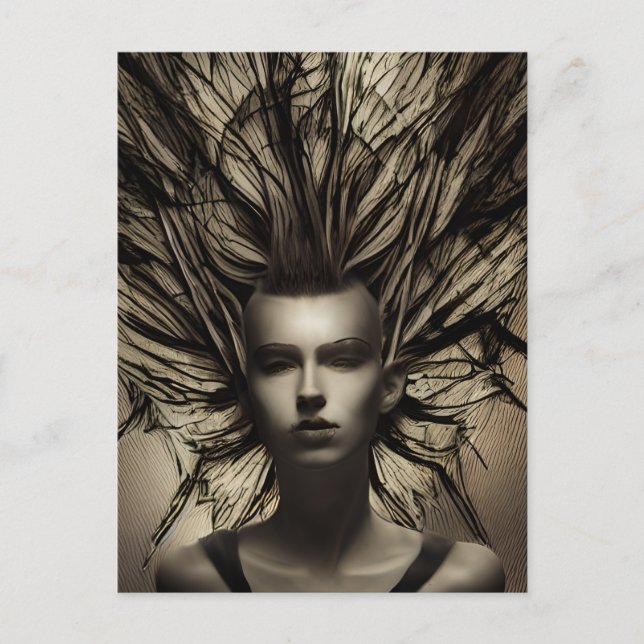 Abstrakte Dystopische Ätherische Postkarte (Vorderseite)