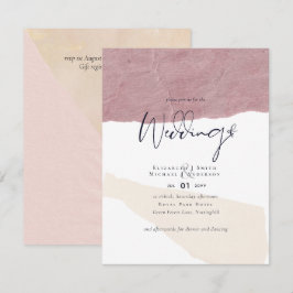 Abstrakte Earth Tone Wedding lädt zu einem kosteng Einladung