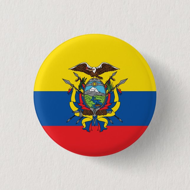 Abstrakte Ecuador-Flagge, Republik von Button (Vorderseite)
